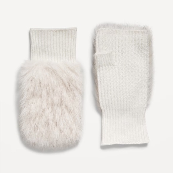 Old Navy Accessories - Old Navy Faux-Fur Fingerless Gloves for Women